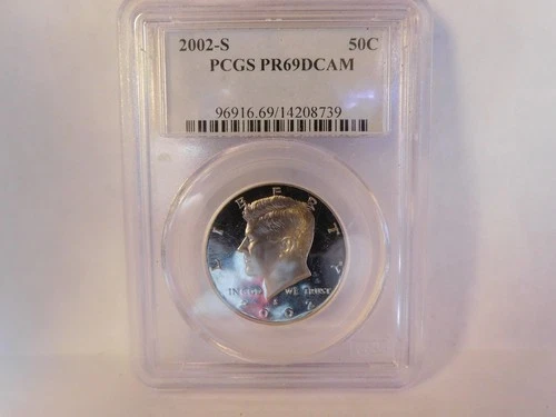 2002  S Proof PCGS PF 69 DCAM Kennedy Half Dollar-Beautiful Lustrous Coin-
