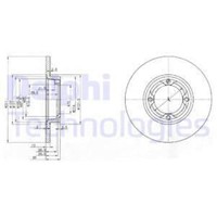 Delphi 2X Bremsscheibe Vorne Ø211 Mm FüR Daihatsu Cuore IV L501 0.8 Move L6_
