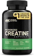 Optimum Nutrition Micronized Creatine Muscle Building 100 Capsules *EXP 01/27*