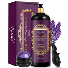 Pjordo Aromatherapy Lavender Massage Oil, Oil for Therapy,...