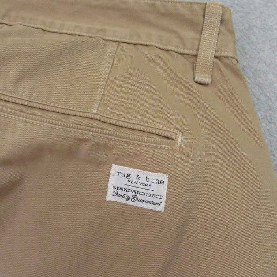 Pantalones chinos Rag Bone para hombre 38 X 30 color caqui tostado 100 % algodón frente plano hechos en EE. UU. Foto 2 de 4