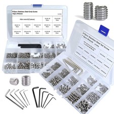 830 PCS Stainless Steel Set Screw Assortment SAE Metric Allen Hex Grub Kit