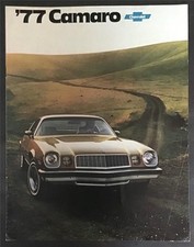 CHEVROLET Camaro USA Sales Brochure Jan 1977 Ref 3412Rev  Sports Coupe LT Z28