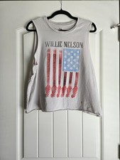 Willie Nelson XL Men's Tee Shirt Distressed Sleeveless Graphic Print By Zion