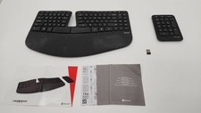Microsoft Model 1560 Sculpt Ergonomic Keyboard Number Pad and Dongle TESTED