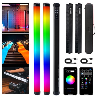 K60 2 Pack Large Handheld Stick Light, 32Wh Rechargeable Battery 20W 1950lm R...