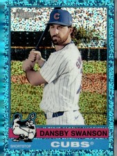 2025 Topps Heritage #128 Dansby Swanson Chrome Silver Sparkle Refractor