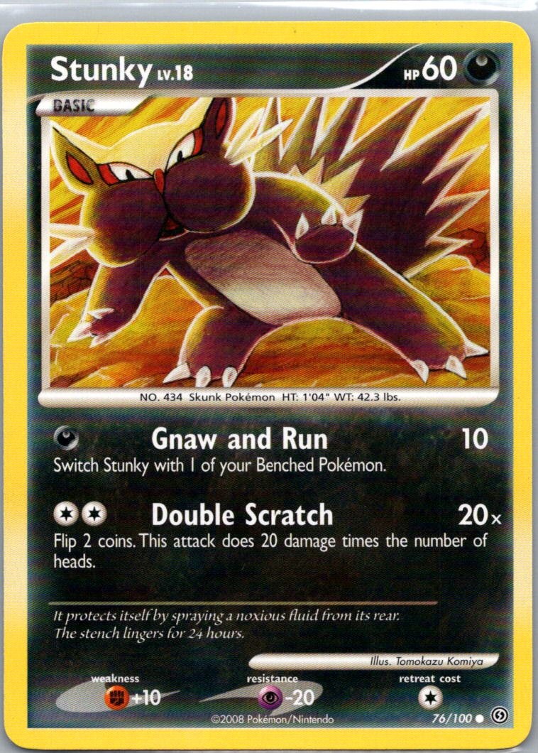 Pokemon TCG Stunky 76/100 Stormfront NM