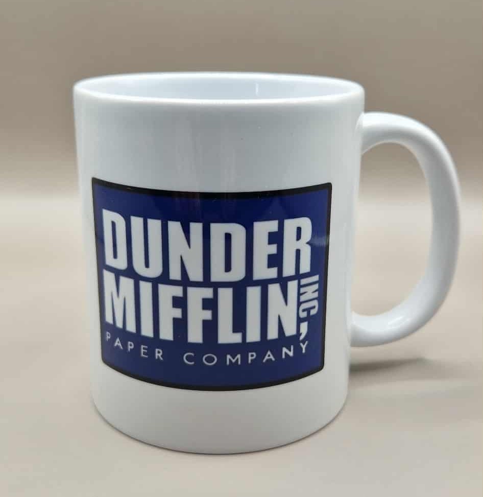Taza The Office | Threat Level Midnight & Dunder Mifflin Logo | Taza de café de 11 oz