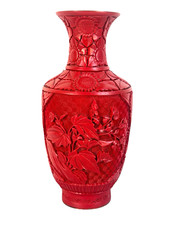 红色黄铜主中国古董花瓶| eBay