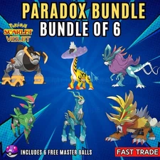 BEST 6 PARADOX POKEMON BUNDLE ⭐️ 6IV, MAX EVS ⭐️ Pokemon Scarlet & Violet
