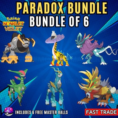 BEST 6 PARADOX POKEMON BUNDLE   6IV, MAX EVS   Pokemon Scarlet & Violet