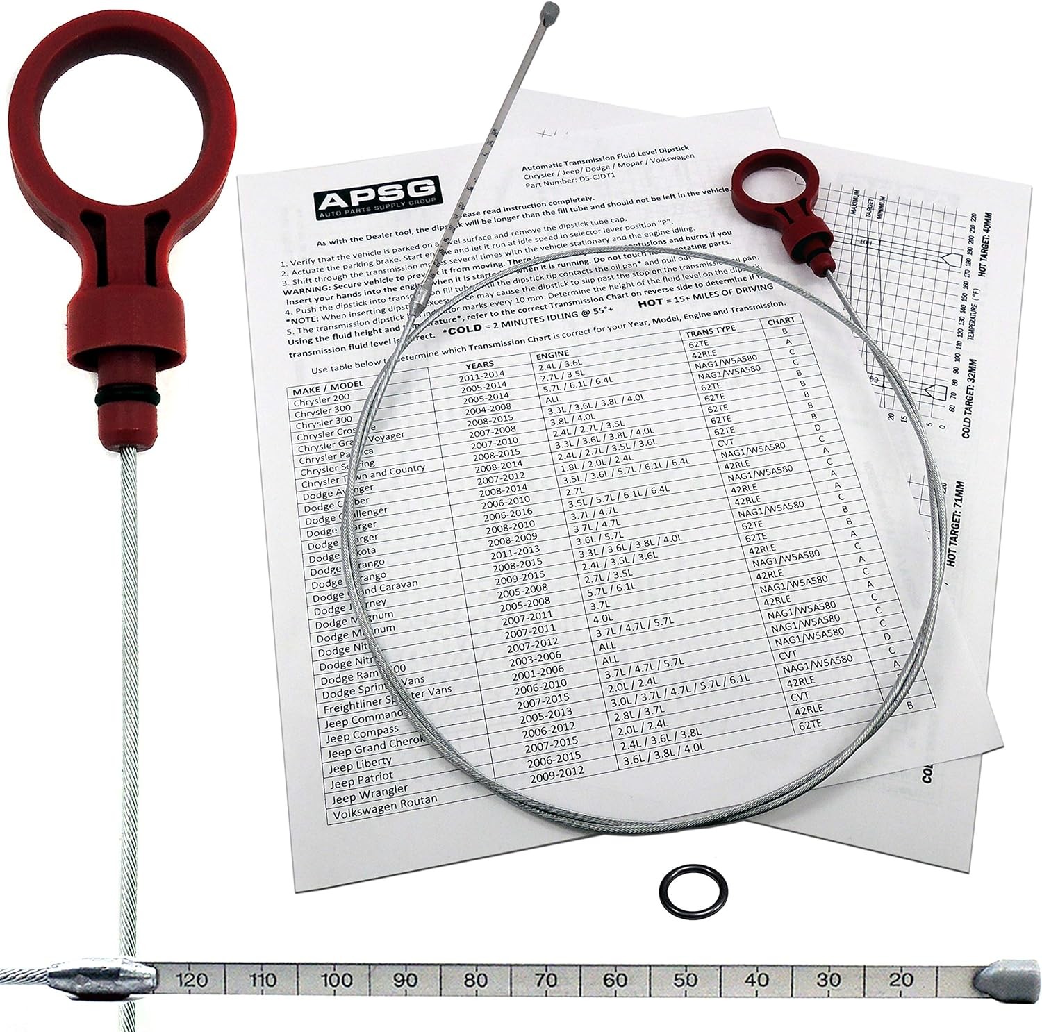 Jauge à huile pour boîte automatique W5A580 NAG1 42RLE CVT 62TE