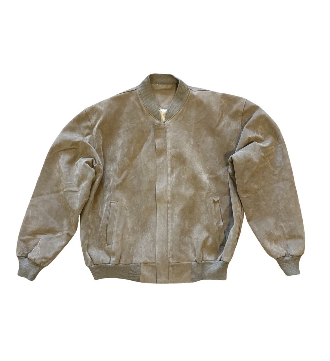 Made In Italy Alta V Moda Bomber Style Suede Jacket Size Large | eBay