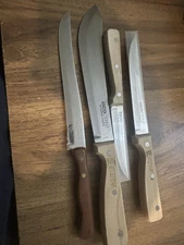 Vintage Lot Of (4) Ekco Eterna Knives - Butcher, Steak, Utility, Etc