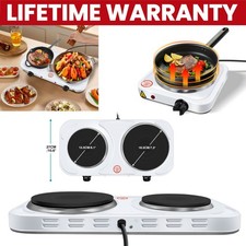 Hot Plate Induction Single Double Electric Cooker Hob Table Top Portable White