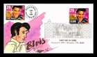 DR JIM STAMPS US COVER ELVIS PRESLEY LEGENDS OF MUSIC FDC FOX HAND PAINTED