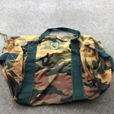 Vintage Academy Broadway Camo Duffel Bag Carry On Travel Tote Nylon Camping Gear
