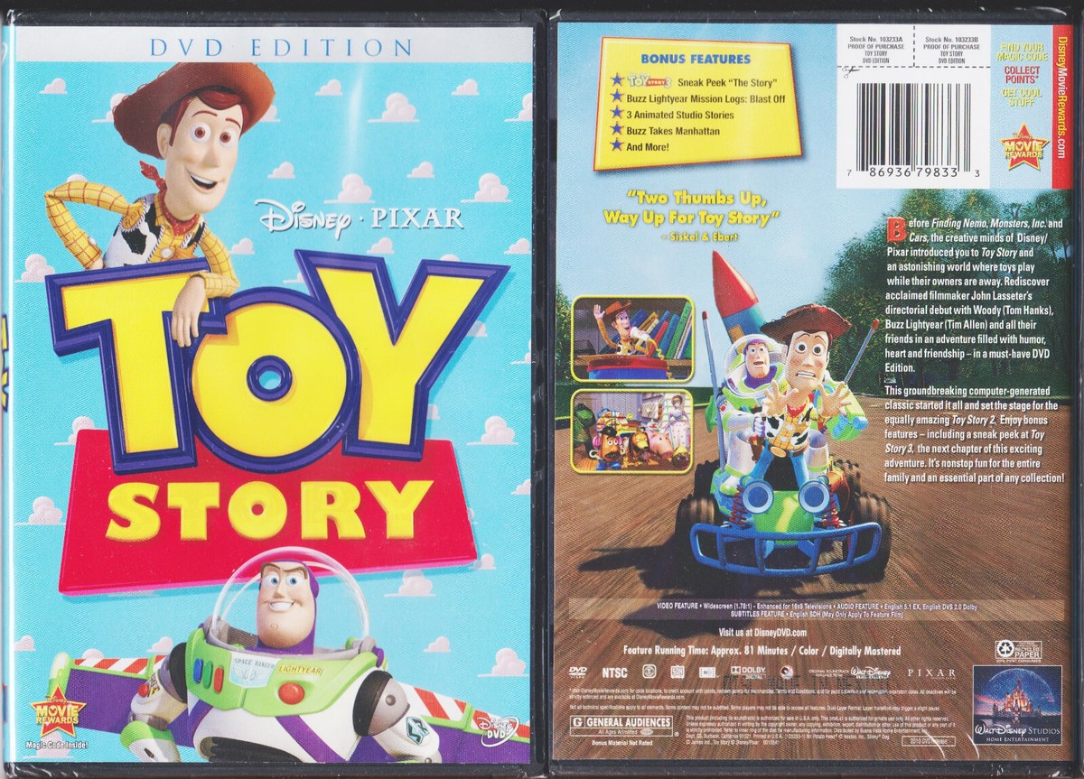 Toy Story (DVD 1995) Tom Hanks Tim Allen Disney Pixar Animation