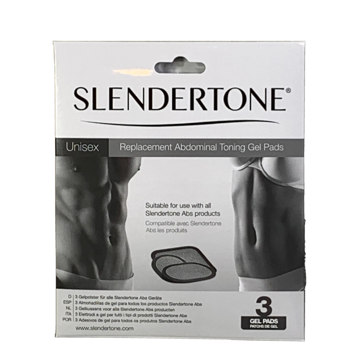 Slendertone Replacement Abdominal Toning Gel Pads Unisex 3 Pads