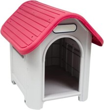Brand New Plastic Pet Dog House Durable Inside Outside Medium, Red