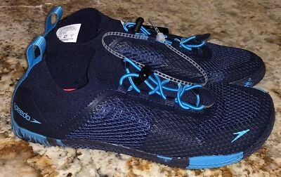 SPEEDO Fathom AQ Fitness Navy Blue Water Pool Swim Shoes Womens Sz 7 8 8.5 10.5