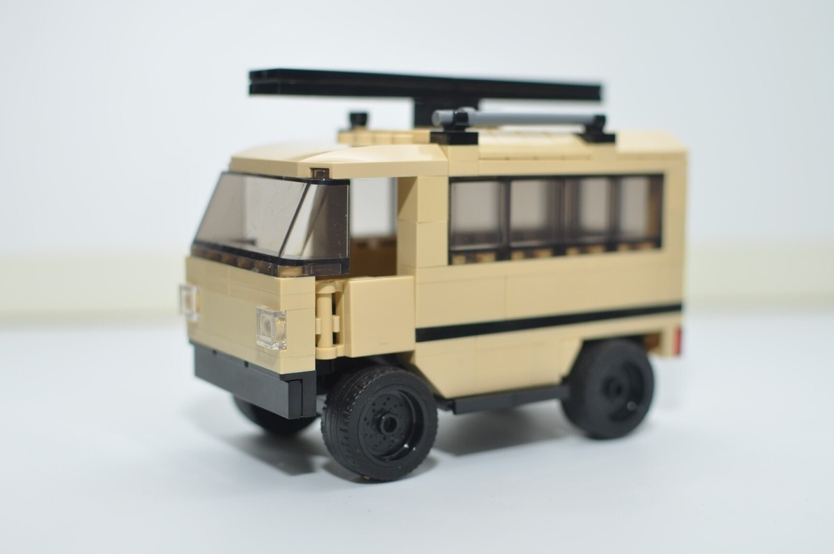 Custom Tan Honda Acty Mini Van Model compatible and Built with LEGO® Bricks
