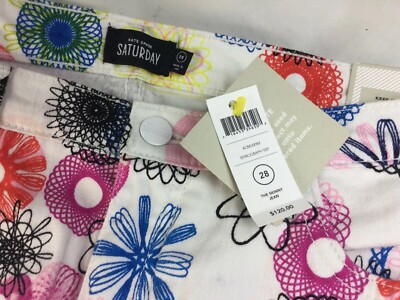 Kate Spade Saturday Size 28 Spirograph Print Skinny Jeans NWTs