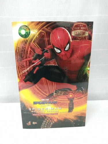 Hot Toys MMS625 NO WAY HOME 1/6 SPIDER-MAN VERSIÓN DE LUCHA PROMOCIÓN DE PELÍCULA Usado