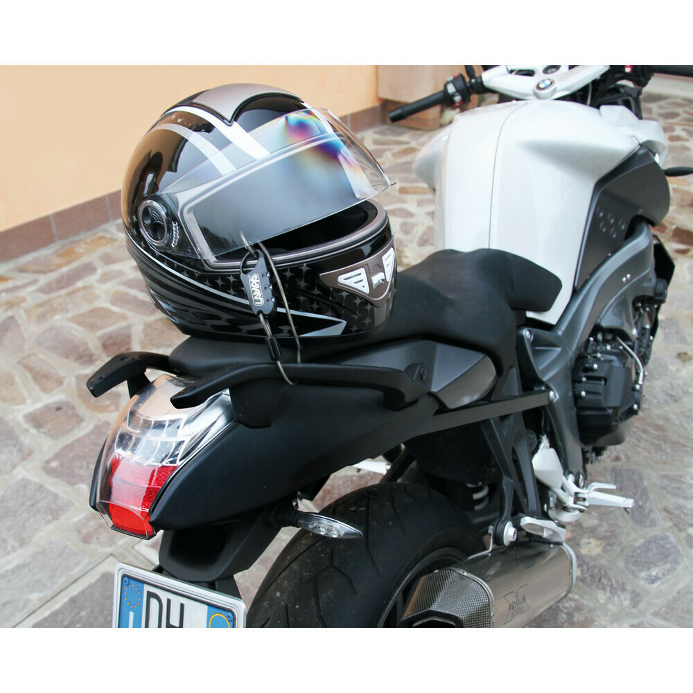 Lucchetto A Cavo Retrattile Per Casco Moto - Con Chiave E Password, 41cm Per Bici, Valigie, Sci - Foto 6