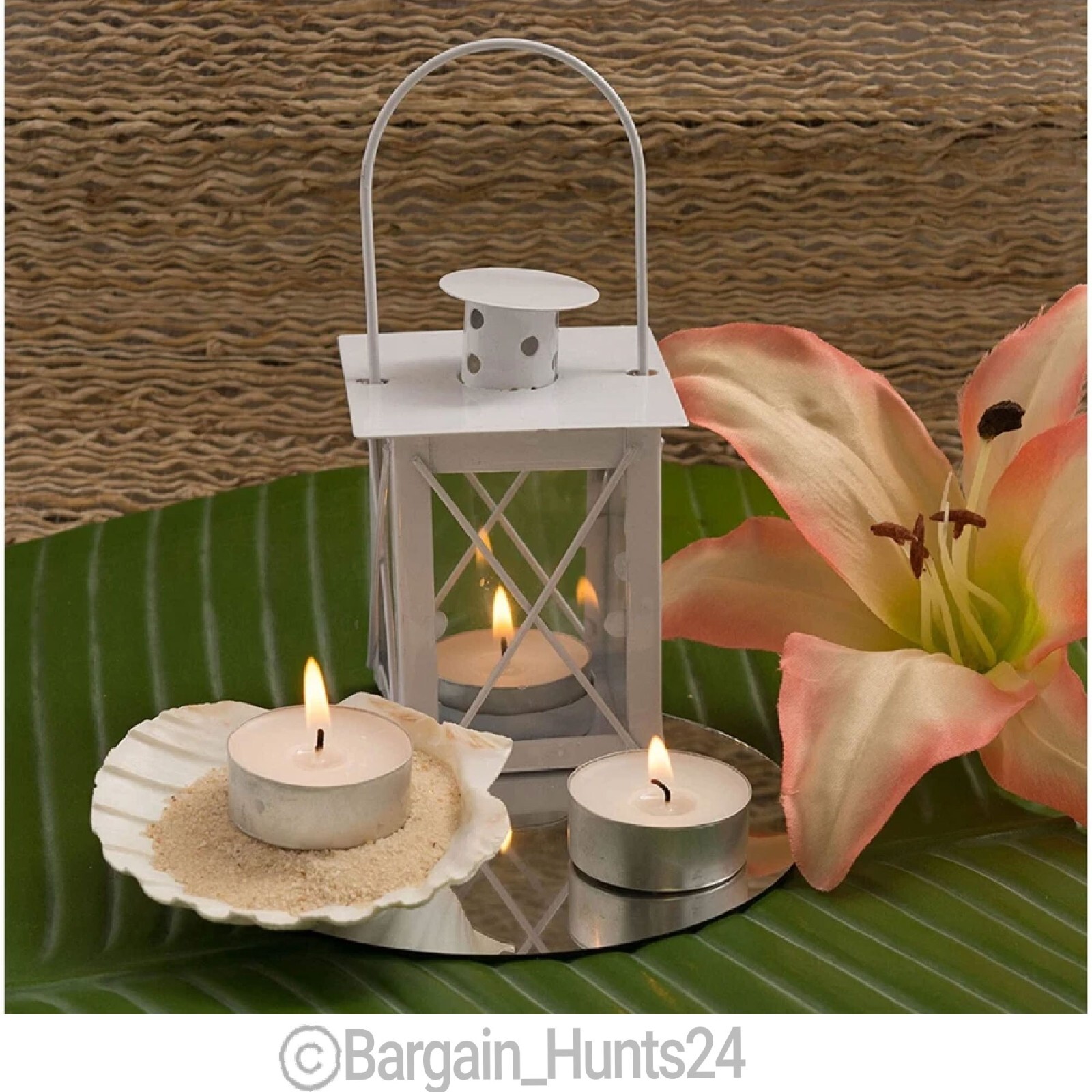 30Ct. Gardenia White Tealight Candles Highly Scented w/ Essential & Natural Oil