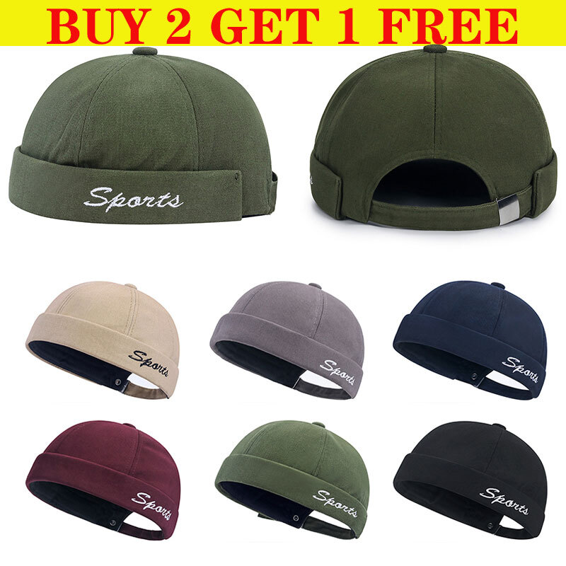 APL Cappello uomo retrò Brimless cappello hip hop roulé polsino skullcap marinaio berretto 