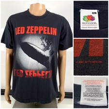 Vintage Led Zeppelin Mother Ship 2007 Black Rock Band Tour T-Shirt XL