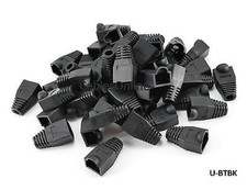 RJ45 Cat5e/ Cat6 Ethernet Cable Plug Strain Relief Boots 50-Pack, Black