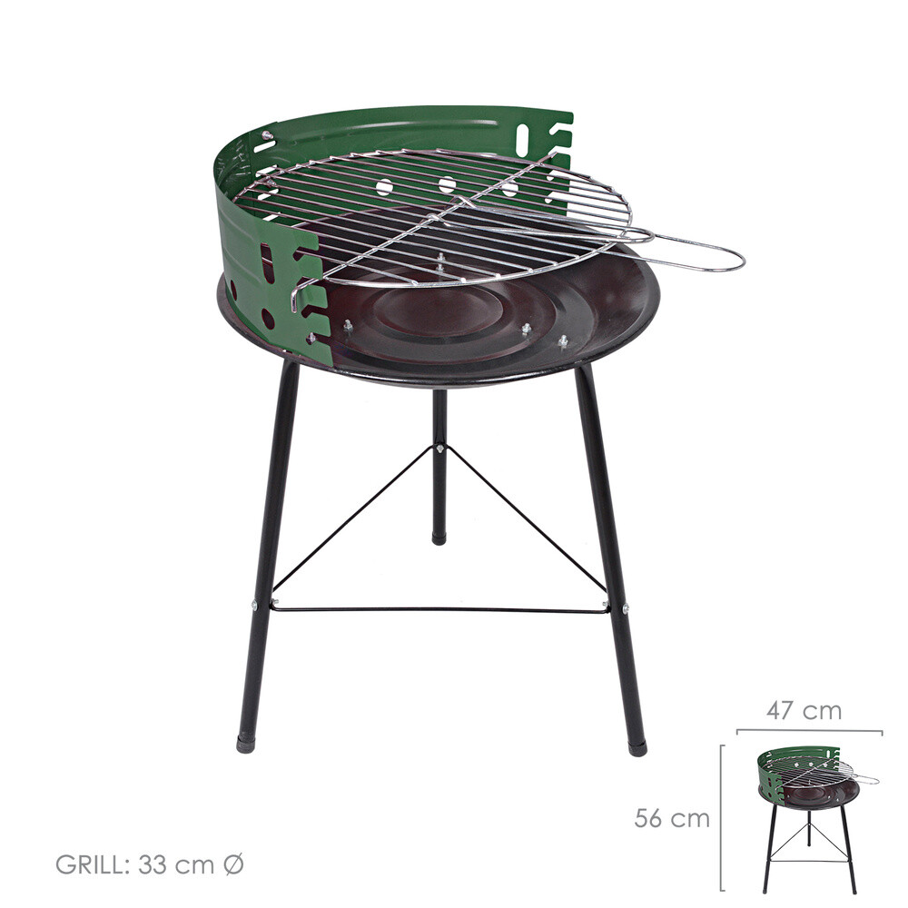 Barbacoa Saturnia &Quot;Cocinero&Quot; Redonda 47X36X56 (Alt.) Cm.