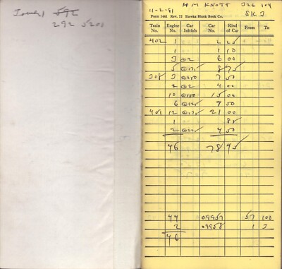 #ad Vintage New York Central System Railroad Form 1441 Long Form 4x8quot; $9.18