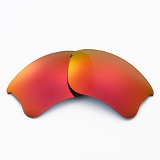 Walleva Fire Red Non-Polarized Replacement Lenses For Oakley Flak Jacket XLJ