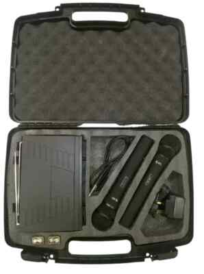 Kabelloses Mikrofonsystem Dual Set 2 professionelle Mikrofone VHF - FREQUENZ WÄHLBAR