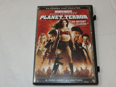 Planet Terror DVD 2007 2-Disc Set Extended Directors Cut Not Rated Rose Mcgowan