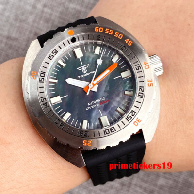 Tandorio 42mm Men Automatic Watch 20bar Sapphire Date MOP Dial Lume NH35A PT5000