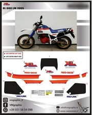 XL 600 LM 1985 ADESIVI ADHESIVES GRAFICHE STICKERS DECALS