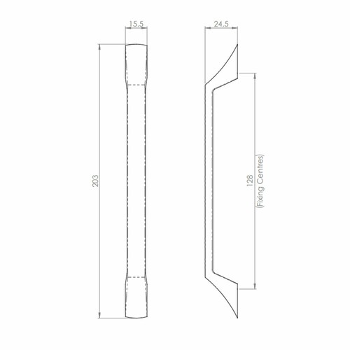Fingertip Halcyon Cupboard Pull Handle - Picture 3 of 3