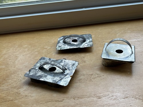 3 Primitive Cookie Cutters Antique Tin W/soldered Handles Heart & Animals - Picture 3 of 6