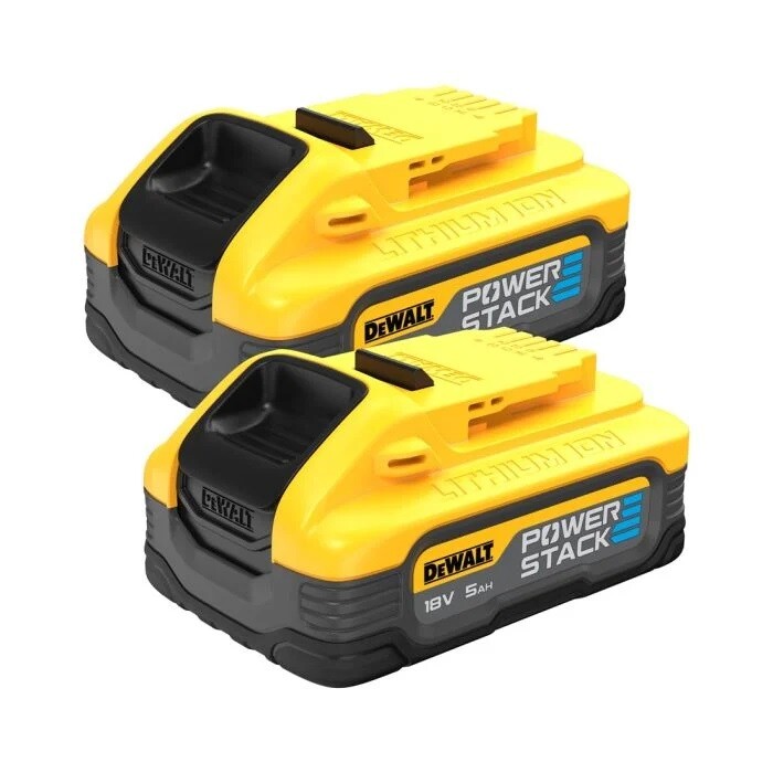 Dewalt 18v 5.0Ah Power Stack Li-Ion Battery - DCBP518 - TWIN PACK