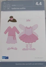 QuicKutz Ballerina Outfits 4x4 2 cutting dies REV-0267-D