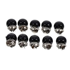 10Pcs Women Shirt Brooch Buttons Lapel Pins Safety Cover up Button Pin Black