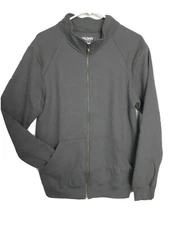 Gildan Platinum Mens Full Zip Jacket Sweatshirt S SMALL Masonry Gray Pockets NWT