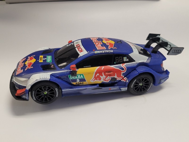 Carrera Go!! Audi Red Bull Audi  Slot Car Used 1:43 Scale Ekstrom Runs good!
