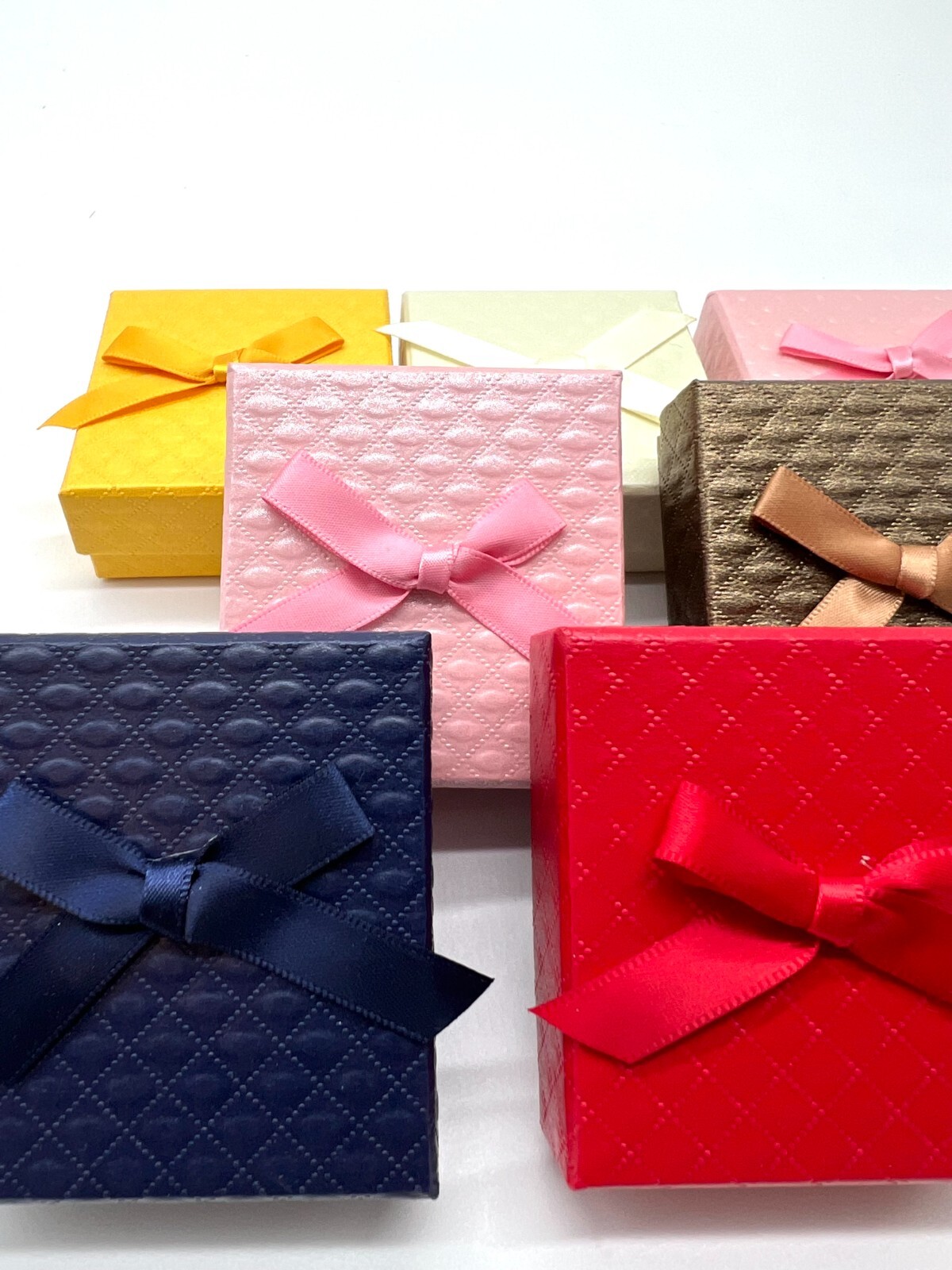 24 PCS Jewelry Boxes  Earrings Pendant Gift Box Cardboard Bulk, 6 Colors