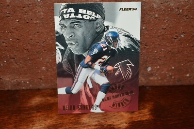 FOOTBALL CARD FLEER AWARD WINNER DEION SANDERS FALCONS